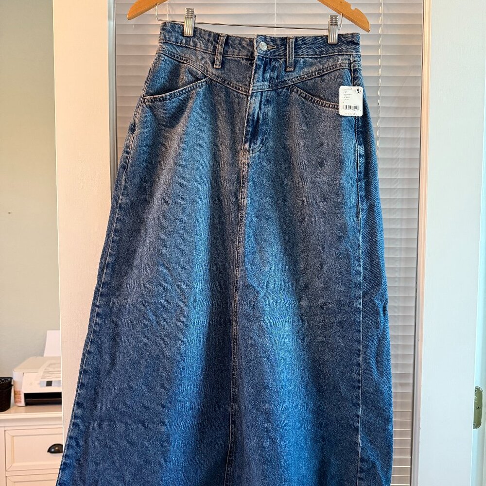 NWT Free People Denim Maxi Skirt - Sz 4